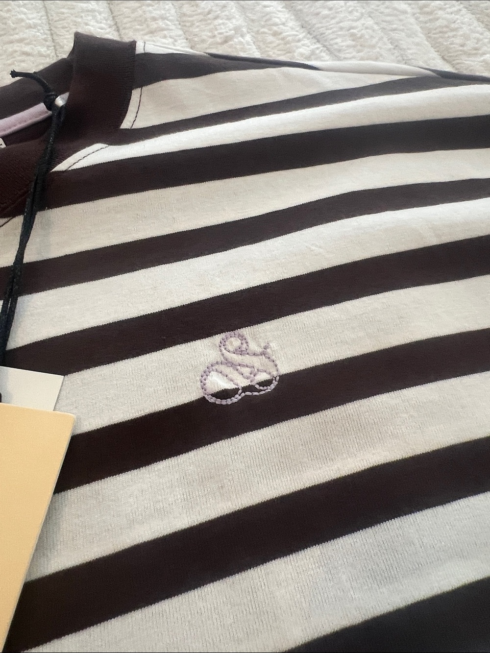 Scotch & Soda Brown and White Striped Short Sleeve Tee - Picture 3 of 6